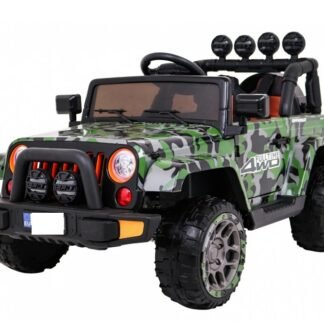 Todoterreno para niños, eléctrico 12v, Jeep Mountain, RC, camuflaje, una plaza  INDA495-RA-7588